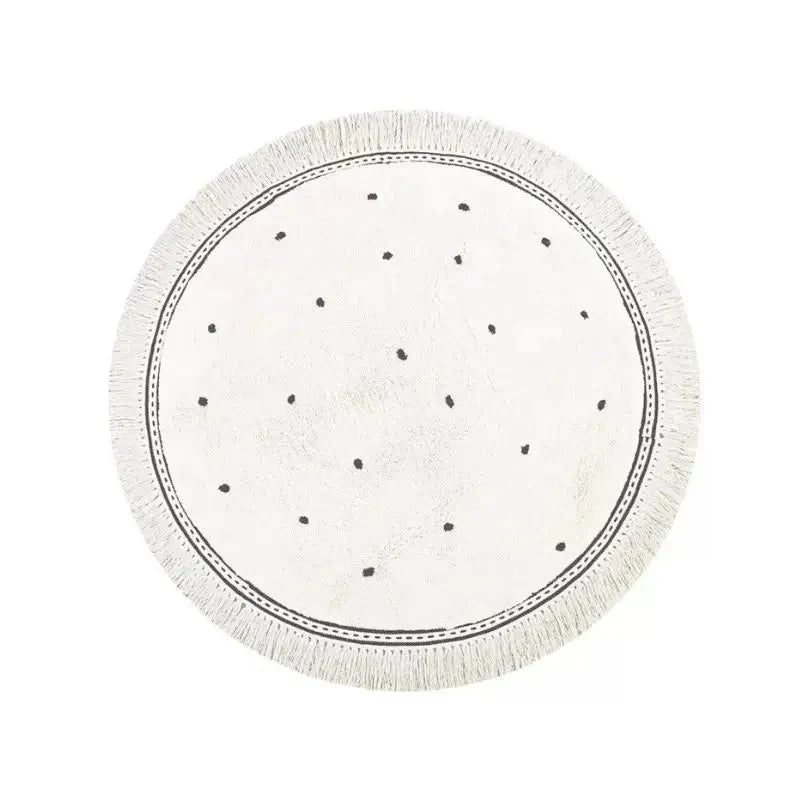 Dywan w Kropki z Frędzlami do Pokoju Dziecięcego