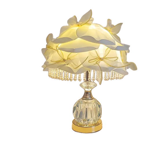 Dekoracyjna Lampa Do Sypialni Z Kryształową Podstawą