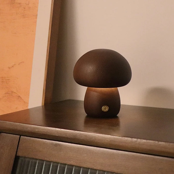 Lampa Stołowa LED w Kształcie Grzyba – Ciepłe Światło i Ładowanie przez USB