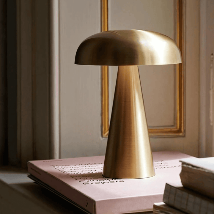 Lampa Stołowa w Kształcie Grzyba – Z Regulacją Jasności i Nastrojowym Światłem